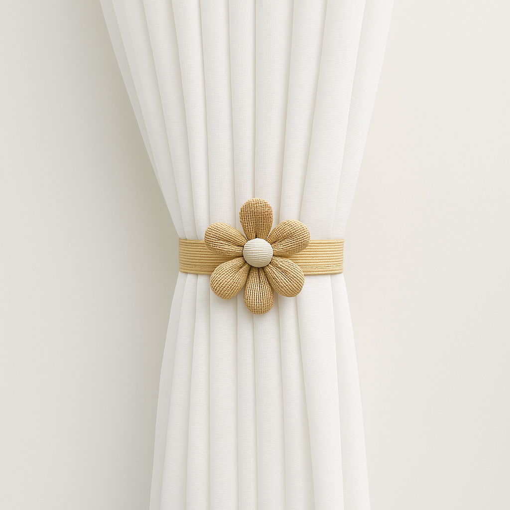 Embrasse Rideaux - Fleur Marron