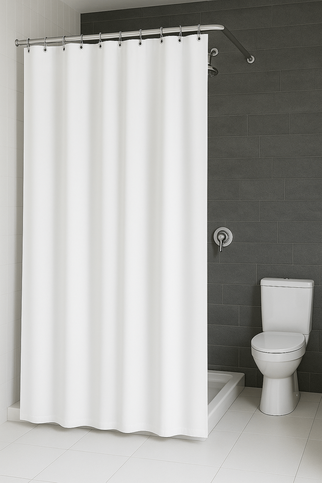 Rideau de Douche - Blanc Blanc / 80x180cm