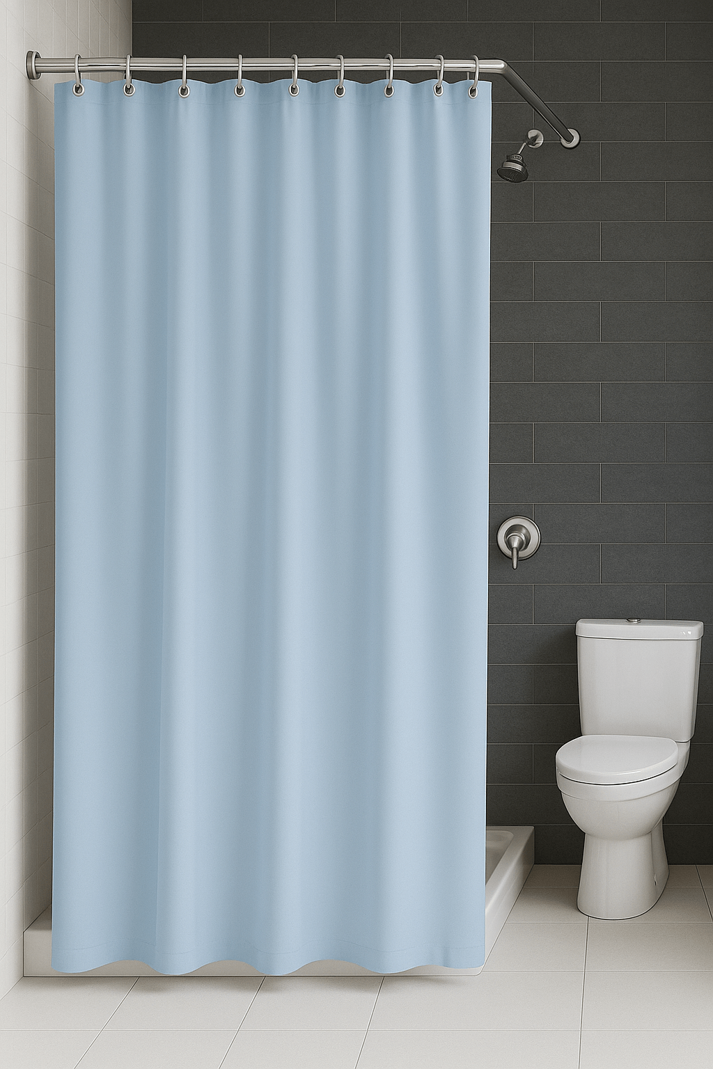 Rideau de Douche - Bleu Bébé Bleu Bébé / 80x180cm