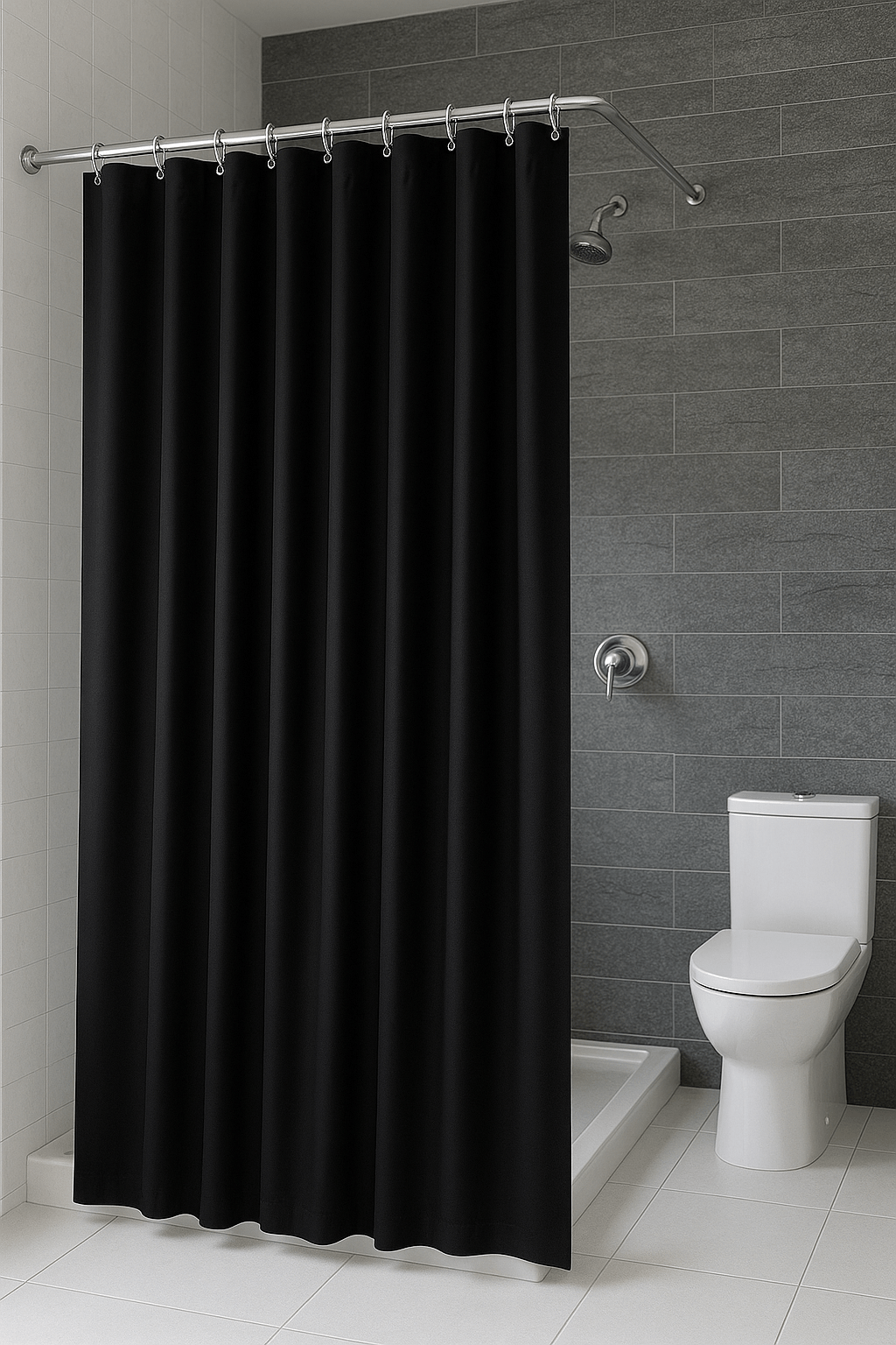 Rideau de Douche - Noir Noir / 80x180cm