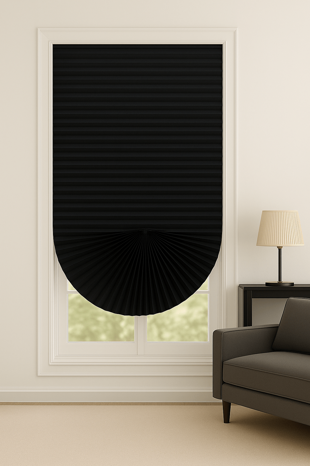 Rideau de Fenêtre - Zebré Noir Noir / 60x150cm