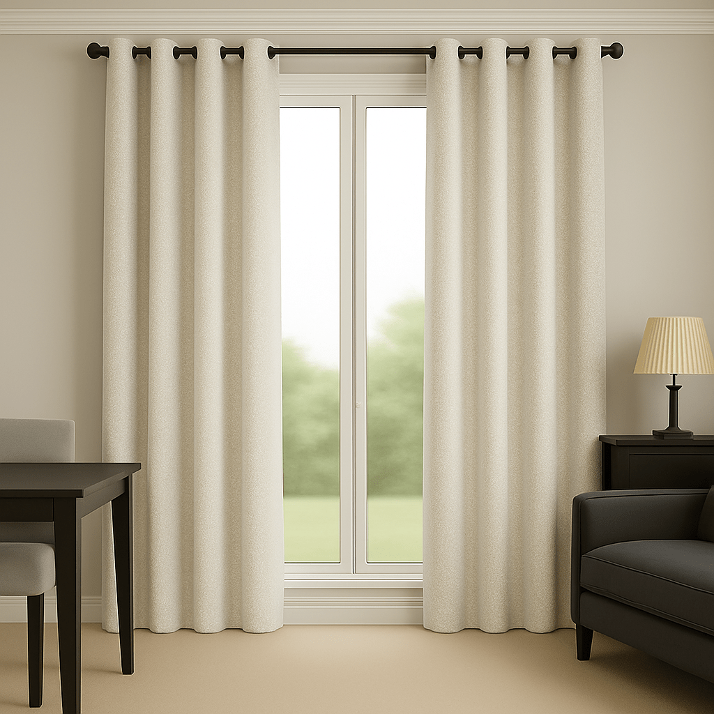 Rideau en Gaze de Coton - Beige Beige / 1ps 130x240cm / Oeillets