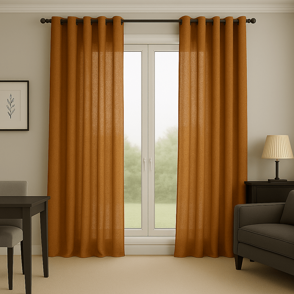 Rideau en Lin - Camel Camel / 85x60cm / Passe-Tringle