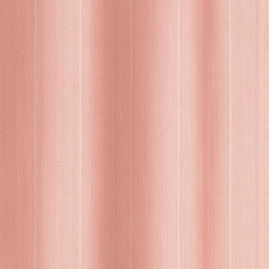 Rideau en Lin - Rayé Rose