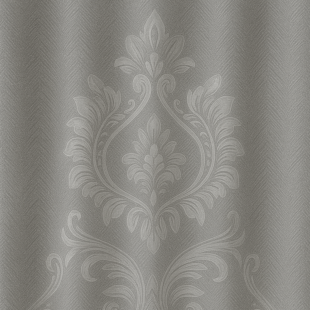 Rideau Occultant - Baroque Gris Glacé Gris / 1pc 150x250cm / Oeillets