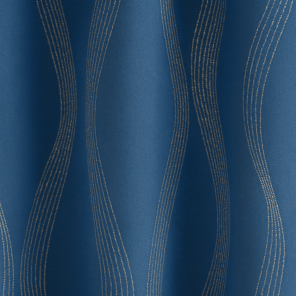 Rideau Occultant - Horizon Bleu 2pcs Bleu / 132x160cm