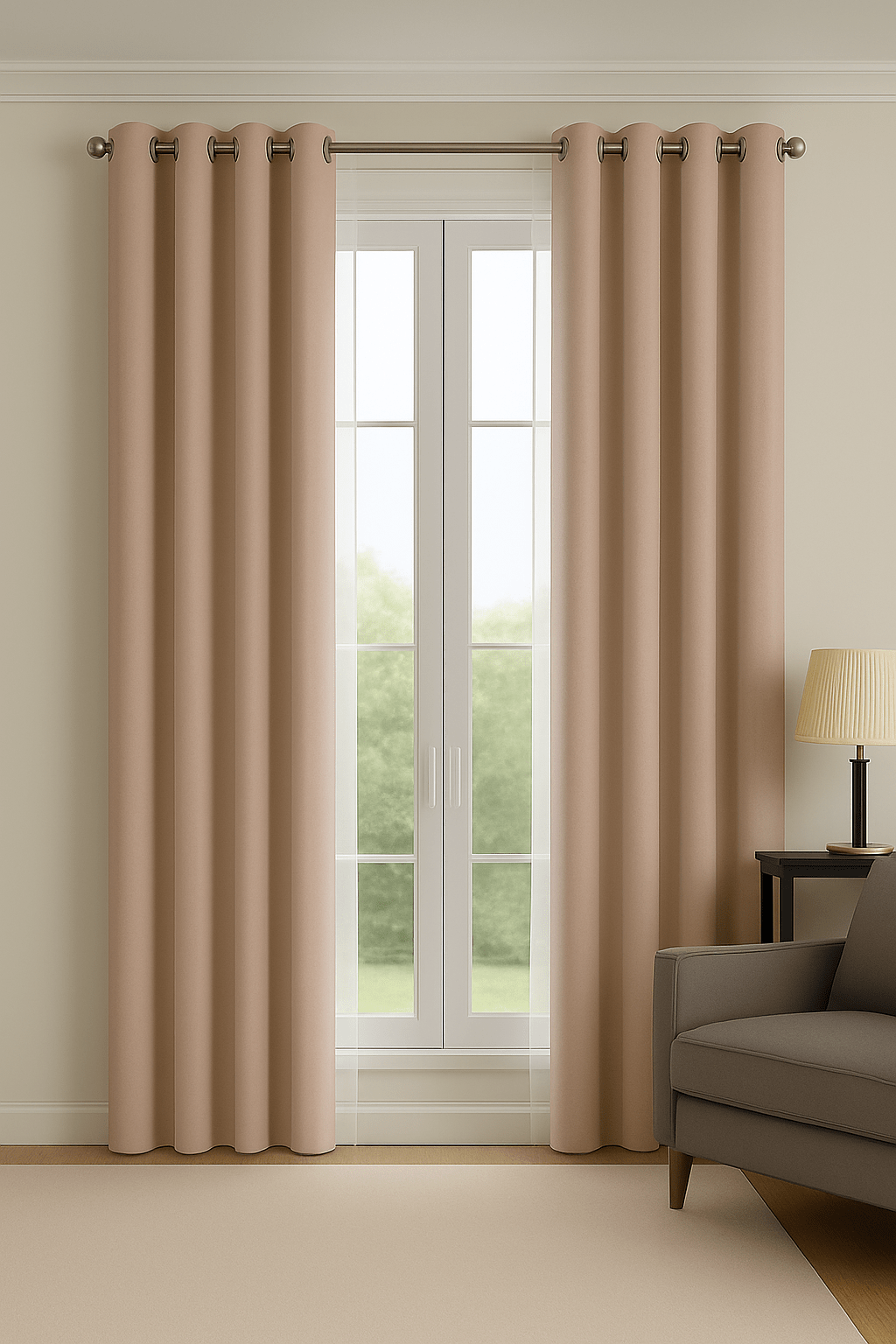 Rideau Thermique - Rose Poudré Rose Poudré / 1pc 100x250cm / Passe-Tringle