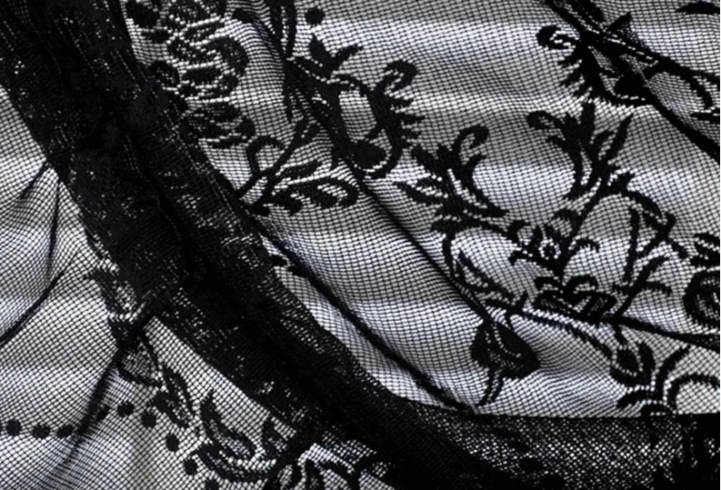 Rideau Voilage - Dentelle Noir