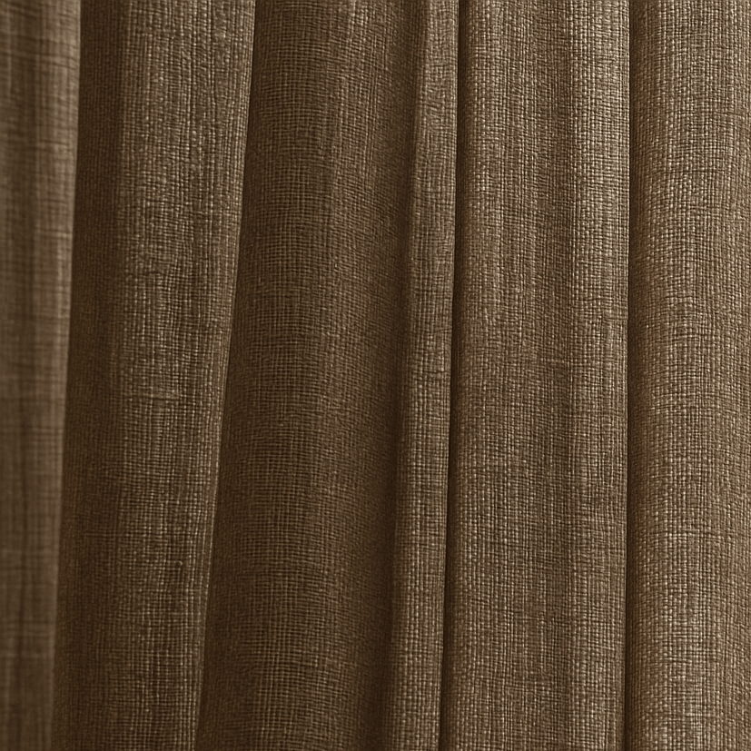 Rideau Voilage - Marron Foncé Marron Foncé / 1pc 100x200cm / Oeillets