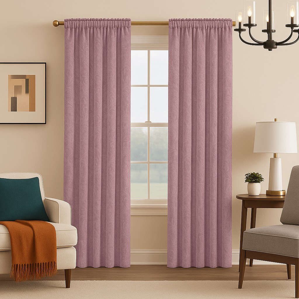 Rideaux en Velours - Lavande Floral