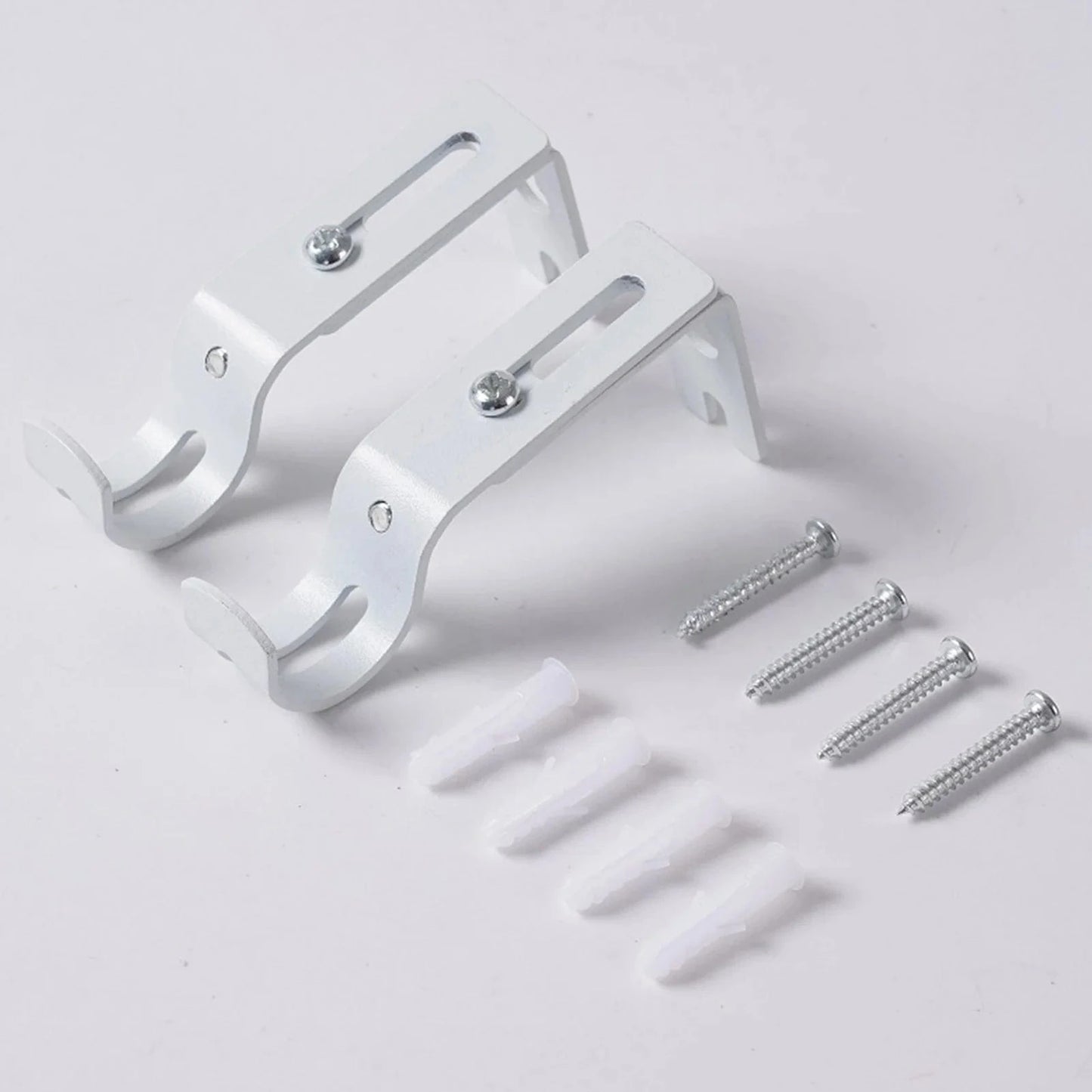 Support de Tringle - Blanc Blanc 2pcs