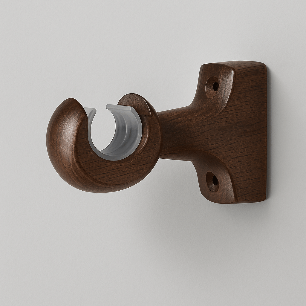Support de Tringle - Bois Foncé Bois Foncé 1pc
