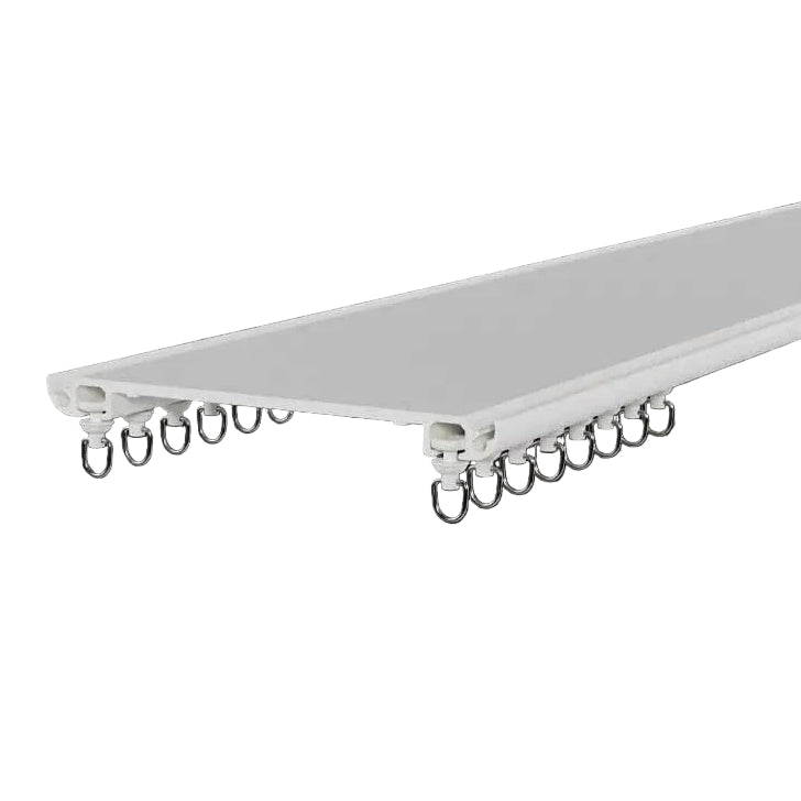 Double Rail à Rideaux - Ultra Fin Blanc