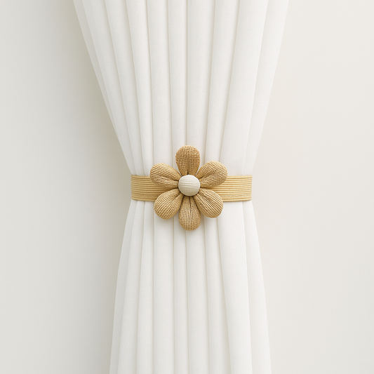 Embrasse Rideaux - Fleur Marron
