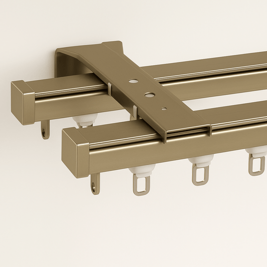Double Rail à Rideaux - Plafond Doré