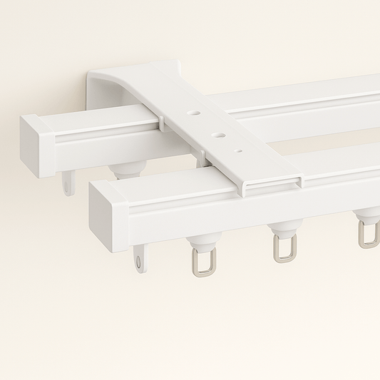 Double Rail - Silencieux Blanc