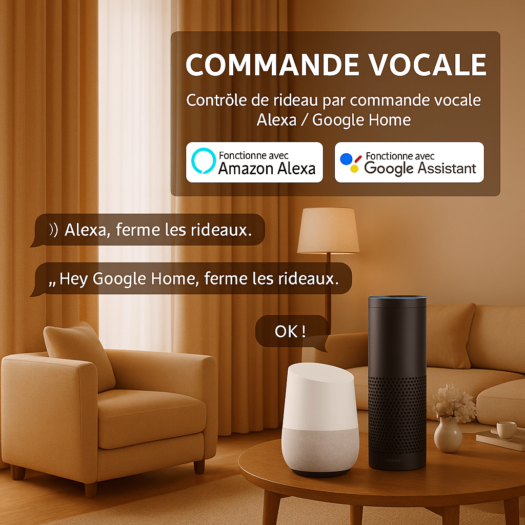 Rail à Rideaux - Motorisé Connecté Intelligent