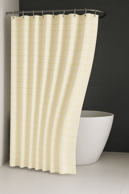 Rideau de Douche - Carreaux Beige Beige / 90x180cm