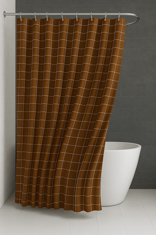 Rideau de Douche - Carreaux Camel Camel / 90x180cm