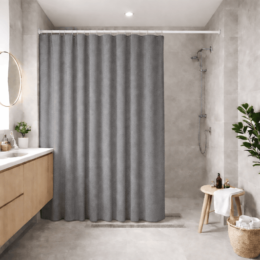 Rideau de Douche – Imitation Lin Gris