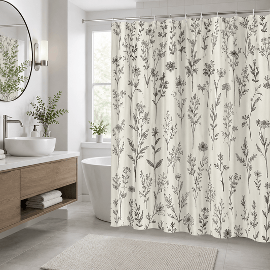 Rideau de Douche - Motifs Floraux