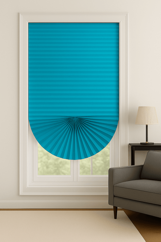 Rideau de Fenêtre - Zebré Bleu Bleu / 60x150cm