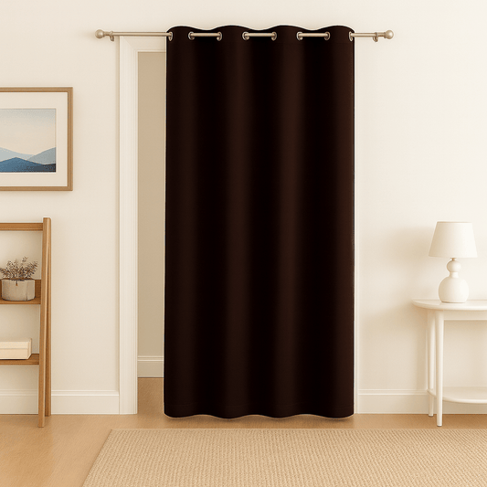 Rideau de Porte - Occultant Marron