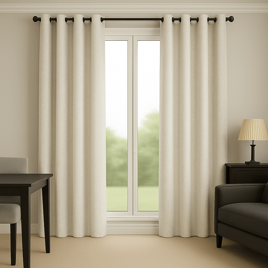 Rideau en Gaze de Coton - Beige Beige / 1ps 130x240cm / Oeillets
