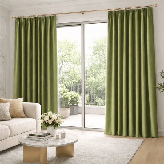 Rideau en Velours - Vert Olive