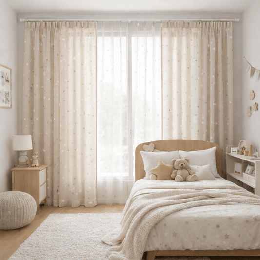 Rideau Enfant - Étoilé Beige