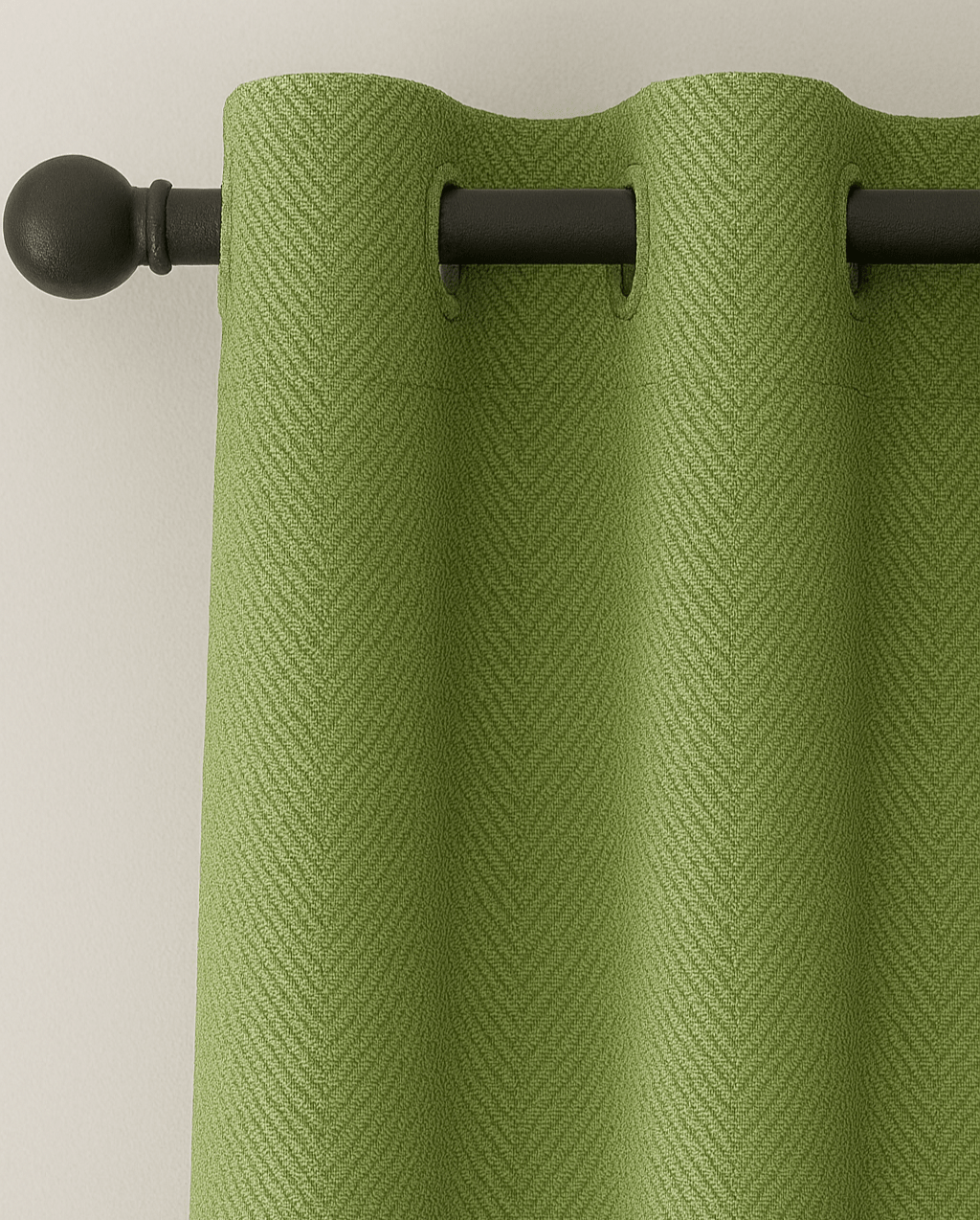 Rideau Occultant - Chevron Vert Olive