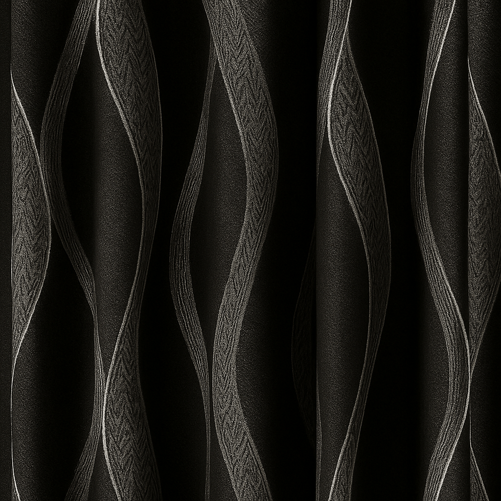 Rideau Occultant - Horizon Noir 2pcs Noir / 132X160cm