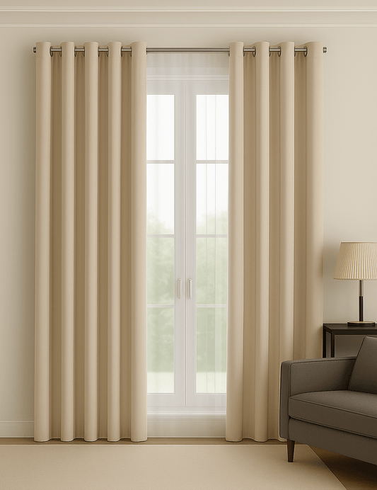 Rideau Thermique - Crème Crème / 1pc 100x250cm / Passe-Tringle