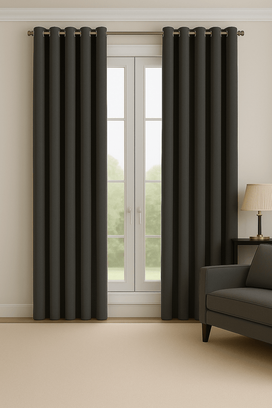 Rideau Thermique - Gris Foncé Gris Foncé / 1pc 100x250cm / Passe-Tringle