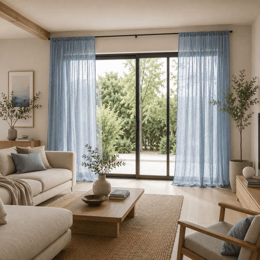 Rideau Voilage - Bleu Clair