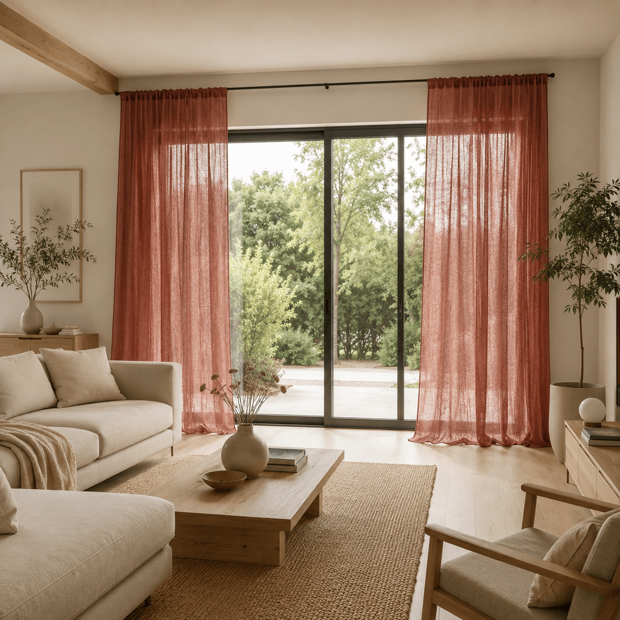 Rideau Voilage - Terracotta