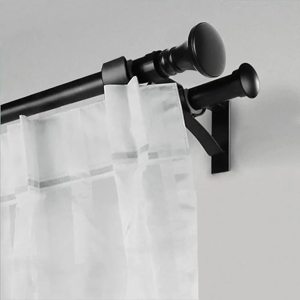 Support de Tringle Double - Noir 1 pièce