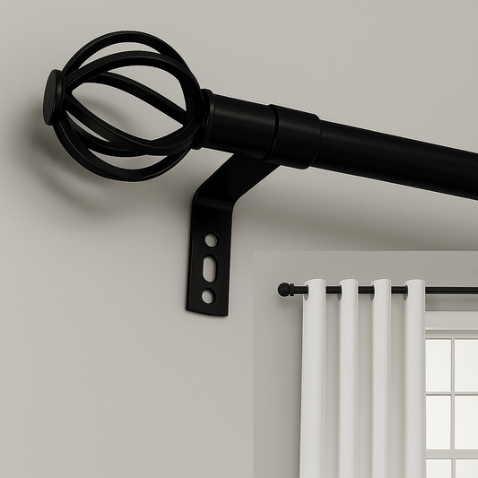 Tringle à Rideaux - Noir Noir / 28-48cm
