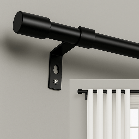 Tringle à Rideaux - Noir Noir / 28-48cm